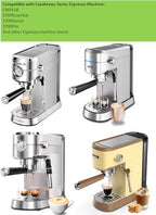 51mm Bottomless Portafilter Compatible with Delonghi Linea Classic EM450M CASABREWS Espresso Machine CM5418 3700Essential 3700Gense 3700Pro Espresso Portafilter Stainless Steel Handle Wood - Image 7