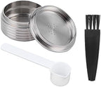 Coffee Filter, Reusable Capsule with Spoon Brush Fit for DELTA Point Stainless Steel Pod Q NDIQ7323 Maker Machine Filters by Fydun