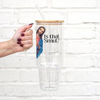 Sip-Sip Hooray! Is That Smut 40oz Glass Tumbler with Lid and Straw - Image 2