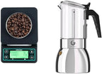 Coffee Gator 9 Cup Moka Pot and Coffee Scale 0.1 Precision with Timer by CoffeeGator