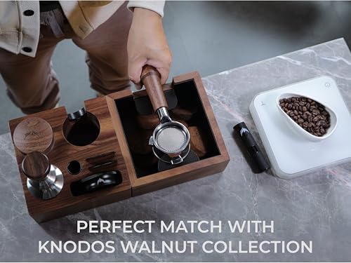 Calibrated Espresso Tamper 58mm Walnut Spring Loaded Design - Image 5