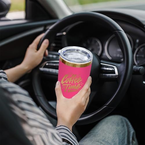20 oz Tumbler Bulk Stainless Steel Tumblers with Lids and Straws Rosy - Image 6