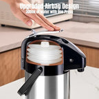 PARACITY Coffee Carafe With Pump, Stainless Steel Airpot Drink Dispenser - Image 3