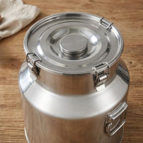 Stainless Steel Milk Can with Spigot, 28L/7.40Gal Beverage Drink Dispenser - Image 7