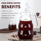 GWNF 2 L/68 oz Cold Brew Coffee Maker with 304 Stainless Steel Filter - Image 3