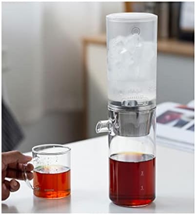 JITEM Cafetera Glass Ice Cold Dripper Coffee and Tea Maker Dripper Coffee Brewer Maker with Adjustable Water Flow Stainless Steel Filter for Coffee or Tea - Image 7