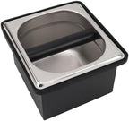 Coffee Grounds Bucket, Square Coffee Knock Box, Detachable Coffee Grounds Waste Bin, Durale Coffee Grounds Container, Stainless Steel Coffee Dump Bin for Coffee Shop by TITA-DONG