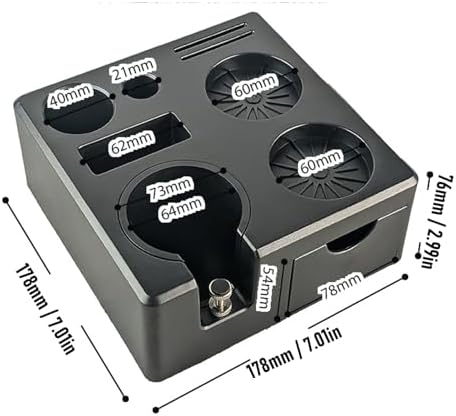 Drawer Design Coffee Tamping Station, Silicone Coffee Tamper Mat, Multifunctional Storage Organizer for Machine Accessories & Barista Tools - Image 7