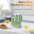 1.8L Electric Kettle, Tea Kettle with Fast Boil 1350W,Sage Green - Image 2