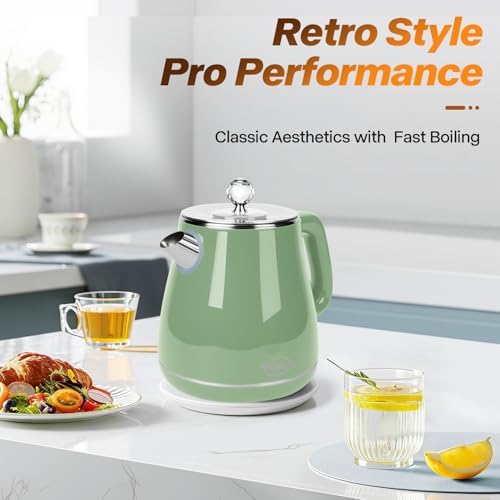 1.8L Electric Kettle, Tea Kettle with Fast Boil 1350W,Sage Green - Image 2