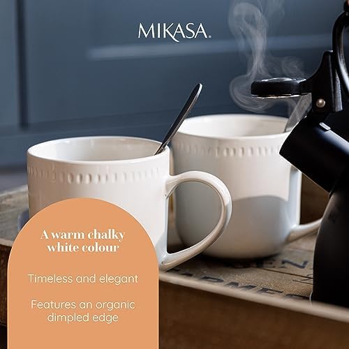 MIKASA Cranborne 4pc Stoneware Mug Set, 320ml, Gift Boxed - Image 5