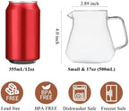 CNGLASS Glass Coffee Carafe, Pour Over Coffee Server, 17oz Coffee Pot for Tea & Cold Brew - Image 2