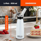 EurKitchen Aluminum Whipped Cream Dispenser - White - Image 5