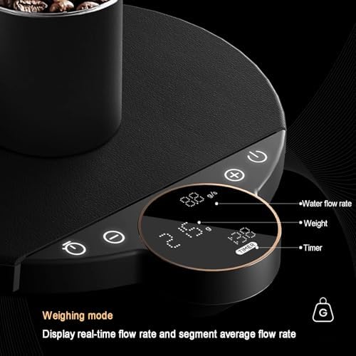 0.1g Precision Coffee Scale, Digital Espresso Scales, with Timer, 3 Working Modes, Maximum Load 1000g, Rechargeable, for Pour-Over, Espresso, French Press, Kitchen Use (White) - Image 2