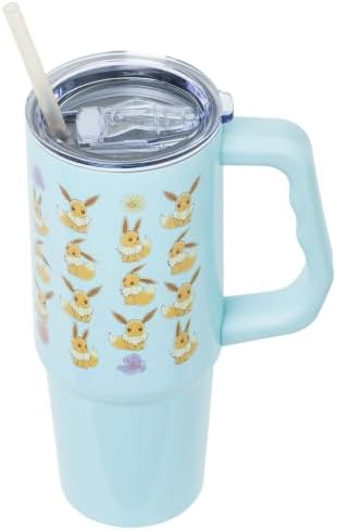 Silver Buffalo Pokémon Flower Cafe Eevee, Stainless Steel Tumbler, 30oz - Image 4