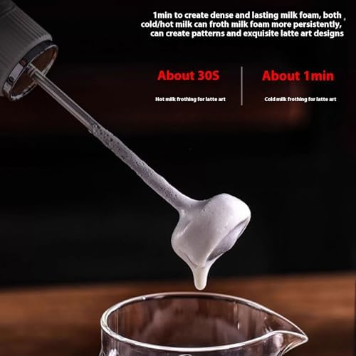 Rechargeable Handheld Electric Milk Frother for Coffee, Green, B - Image 5