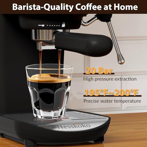 20 Bar Espresso Machine, Compact Espresso Maker with Milk Frother - Image 2