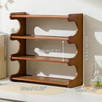 4-Tier Wooden Mug Display Holder, Mug Holder for Countertop Coffee Cup Holder Coffee Mug Organizer Mug Rack for Coffee Bar Organizer Mug Shelf for Cabinet for Kitchen, Home,Black - Image 2