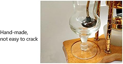 Siphon Coffee Maker Kit, 400ML/13.5Oz Belgian/Belgium Family Balance Syphon Coffee & Tea Brewer Elegant Double Ridged Fulcrum with Tee Handle - Image 7