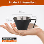 YARRAMATE 4 Pack Stainless Steel Espresso Shot Cup, 3.4oz (Black) - Image 2