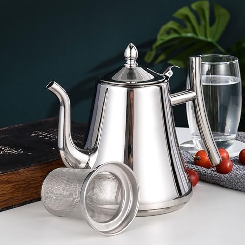 Premium Stainless Steel Gooseneck Tea Kettle with Infuser - Perfect for Induction, Gas, Electric & Halogen Stoves(OneColor,1.6 Quart) - Image 6