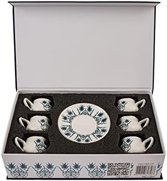 KARACA Iznik XL Turkish Coffee & Espresso Cups 12 Piece Set for 6 100ml - Image 2