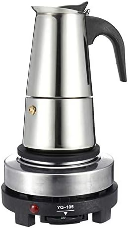 WILL 200450ml Portable Espresso Coffee Maker Moka Pot Stainless Steel with Electric stove Filter Percolator Coffee Brewer Kettle Pot (200ml) by Unknown