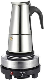 WILL 200450ml Portable Espresso Coffee Maker Moka Pot Stainless Steel with Electric stove Filter Percolator Coffee Brewer Kettle Pot (200ml) by Unknown