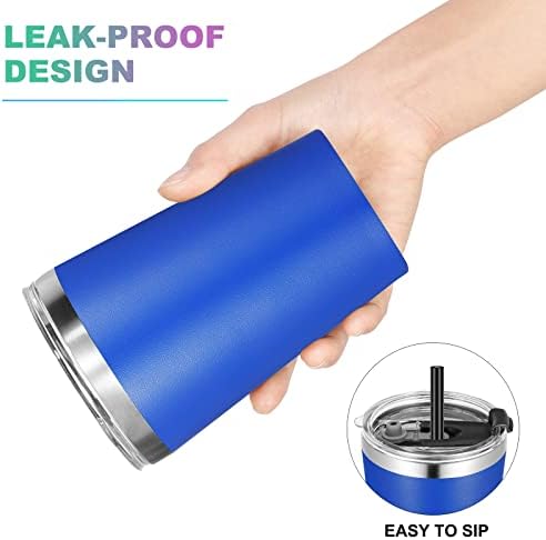 VEGOND 12oz Tumbler Stainless Steel Tumbler bulk Vacuum Insulated Double Wall Travel Tumbler with Lid and Straw Reusable Tumbler, Light Blue 12 Pack - Image 6