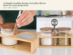 KKC HOME ACCENTS 18 oz Glass Seasoning Jars with Wood Lids, 2 Pack - Image 7