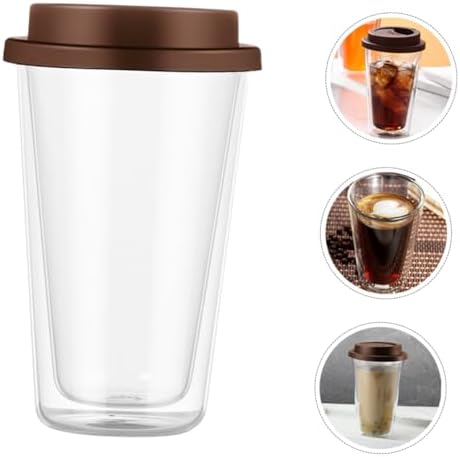Mikinona 350ml High Borosilicate Glass Coffee Cup with Silicone Lid - Image 2