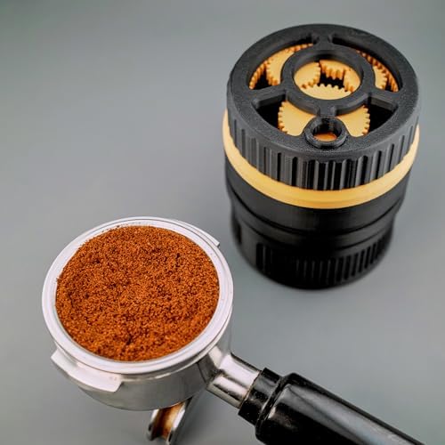 MADBALL Spirographic Planetary Gear Spinning Espresso WDT Tool, Height Adjustable Needle Stirrer, Espresso Distribution Tool For 58/54/53/51MM Protafilter (Black and Gold, 58mm) by Unknown
