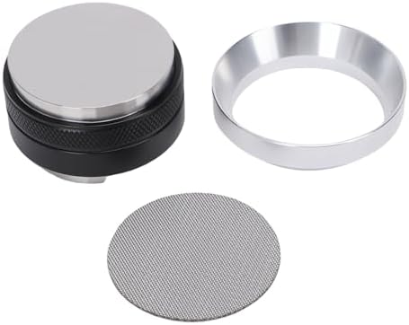 Stainless Steel Coffee Tamper Dosing Ring Puck Screen Coffee Machine Accessories Kit with Dosing Funnel for Espresso Portafilter (58mm) - Image 6