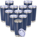 20 oz Tumbler Insulated Tumblers Stainless Steel Coffee Mug,Navy 12PCS by Providethebestproducts
