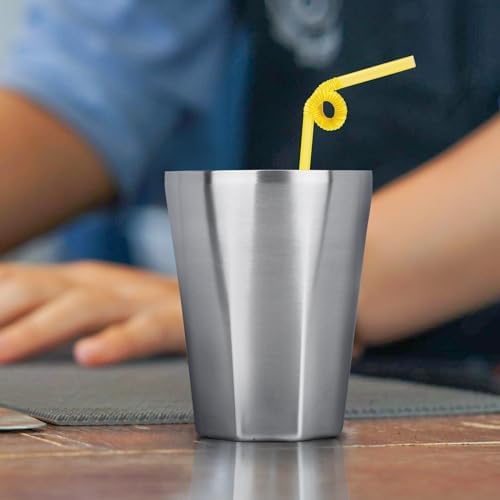 Beasea Stainless Steel Cups 10 oz, 4 Pack Small Bulk Stackable Stainless Steel Tumbler Insulated Cups for Drinking Double Wall Metal Glasses Tin Cups for Home Restaurant Office Party Camping - Image 7