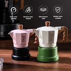 Bincoo Espresso Maker Stovetop,Camping Moka Pot 2 Cup/120ML,Stove Top Espresso Italian Coffee Maker,Easy to Use (Pink-black) - Image 5