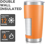 20 oz Tumbler with Lid Stainless Steel Insulated Tumblers Bulk Cups Mug - Image 3