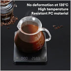 Digital Scale, Coffee Electronic Scales with Timer LED Screen USB 3kg 0.1g G/oz/ml, High Precision Measures Auto Smart Kitchen Scale - Image 2