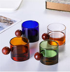 120ml Heat-resistant Shot Wine Beer Glass Espresso Coffee Cup Tea Set Candy Color Transparent Glasses - Image 3