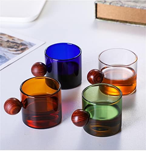 120ml Heat-resistant Shot Wine Beer Glass Espresso Coffee Cup Tea Set Candy Color Transparent Glasses - Image 3