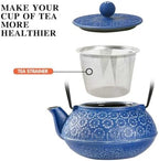 Cast Iron Teapot,34oz/1000ml Japanese TetsubinTea Pot with Infuser - Image 3