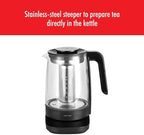 ZWILLING Enfinigy Glass Kettle 1.7L, Tea Kettle, 6 Preset Temps for the Perfect Cup, Tea Timer, Black - Image 4