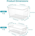 Vtopmart 8 Pack Clear Storage Bins Set for Pantry Organizer - Image 2