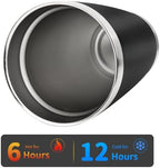 20oz Stainless Steel Tumbler Bulk with Lid, Travel Mug - Double Wall Vacuum Powder Coated Cup - Dark Blue, 12 Pack - Image 5