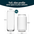 Libbey Classic Slim Beer Can Glasses, 12.5 oz Tall Drinking Glasses Set of 6, Space-Saving, and Versatile Thin Glassware for Cocktails, and Mocktails - Image 3