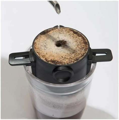 Foldable Portable Coffee Filter Coffee Maker Stainless Steel Drip Coffee Tea Holder Reusable Paperless Pour Over Coffee Dripper(2pcs Black) - Image 5