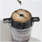 Foldable Portable Coffee Filter Coffee Maker Stainless Steel Drip Coffee Tea Holder Reusable Paperless Pour Over Coffee Dripper(5pcs Black) - Image 5