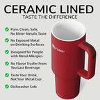 YOGI 30oz Tumbler with Straw - Crimson - Image 4
