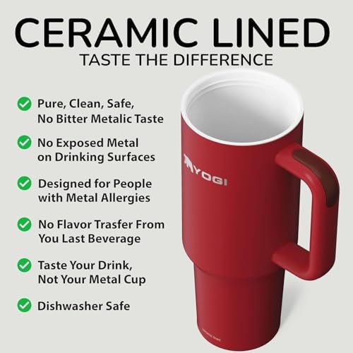 YOGI 30oz Tumbler with Straw - Crimson - Image 4