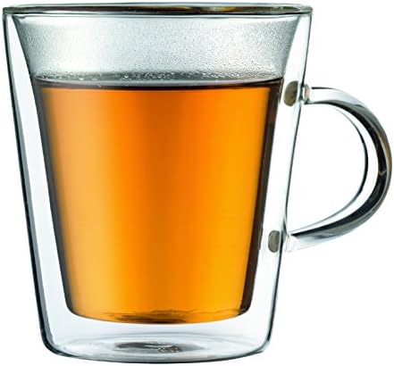 BODUM 10325-10 Bodum Canteen Double Wall Mug, 6.8 fl oz (200 ml), Set of 2, Heat Resistant Glass, Microwave Safe, Oven, Dishwasher Safe, Freezer Safe - Image 3
